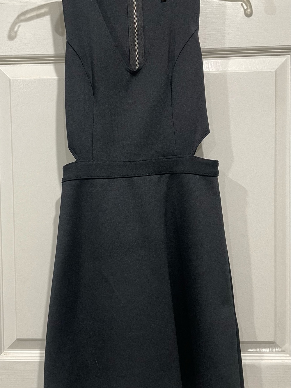 Abercrombie & Fitch Black Backless Fit-and-Flare Dress